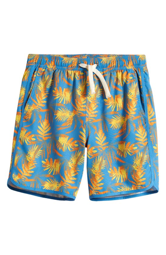 Shop Fair Harbor Kids' Anchor Swim Trunks In Sundrenched Palms