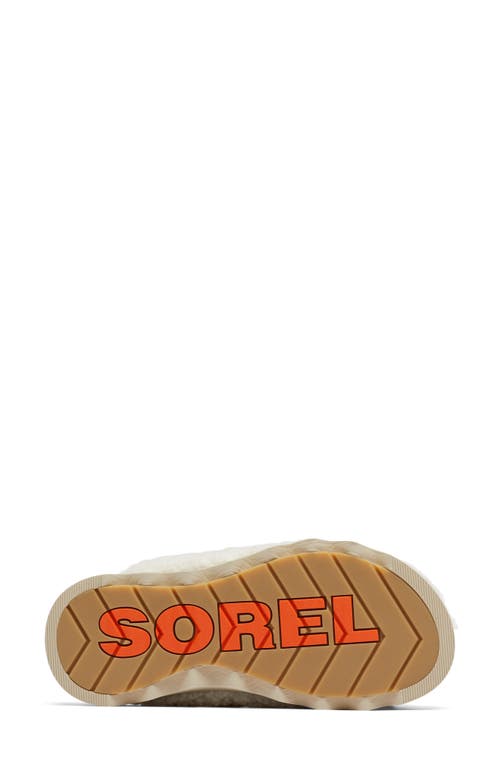 Sorel Viibe Faux Fur Cozy Mules In Natural/bleached Ceramic