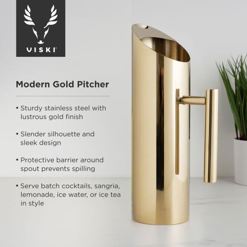 Viski Modern Pitcher In Gold