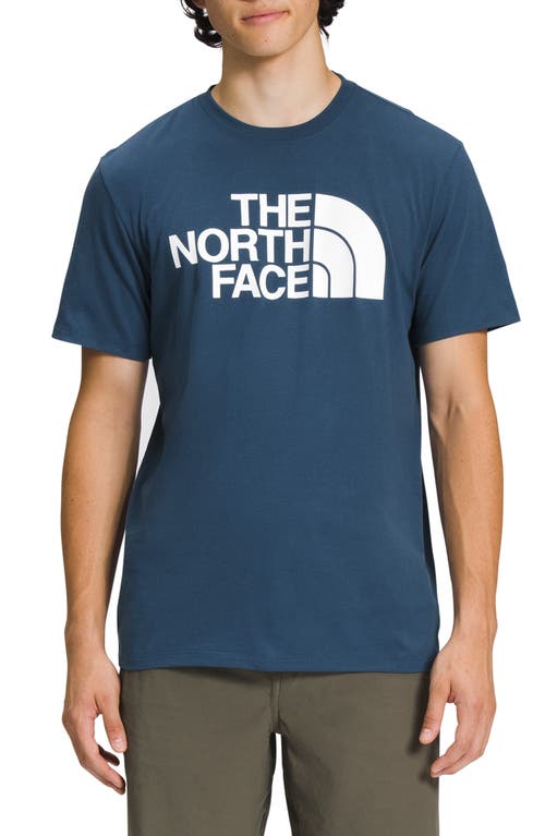 The North Face Half Dome Logo Graphic T-shirt In Shady Blue/tnf White