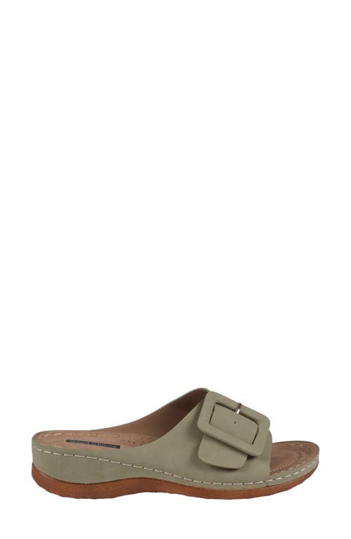 Good Choice New York Hamden Platform Slide Sandal In Green
