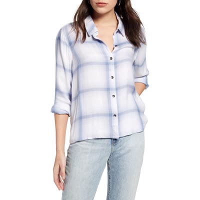 Splendid Coastal Chambray Button-Up Shirt, Blue