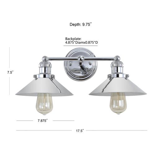 Jonathan Y July 2-light Metal Vanity Light In Chrome