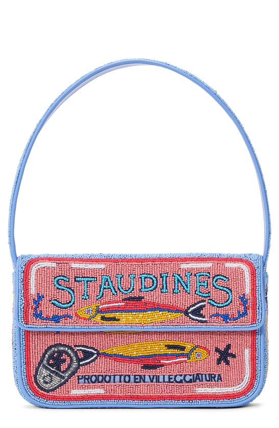 STAUD TOMMY BEADED SHOULDER BAG