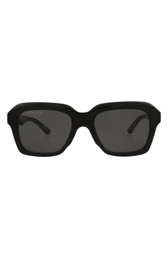 Shop Balenciaga 53mm Square Sunglasses In Black Black Grey