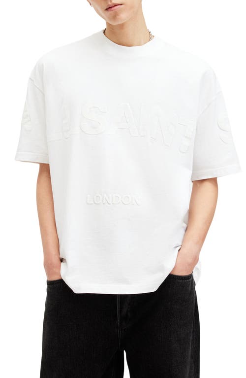 Shop Allsaints Biggy Logo Graphic T-shirt In Optic White