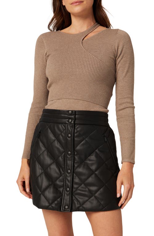 Shop Alp N Rock Emilia Quilted Faux Leather Miniskirt In Black Faux Leather