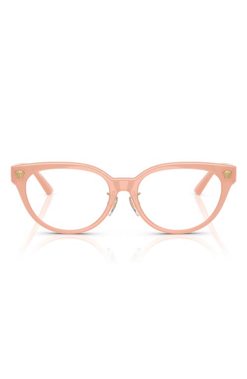 Versace 54mm Pillow Optical Glasses In Opal Pink