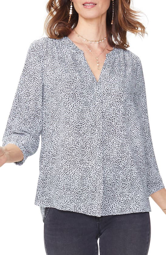 Nydj Pintuck Blouse In Bay Cay
