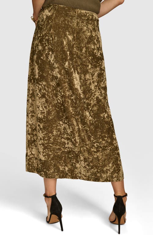 Shop Donna Karan New York Crushed Velvet Maxi Skirt In Beech