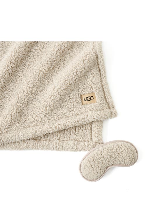 Ugg(r) Original Faux Shearling Throw Blanket & Eye Mask Sleep Set In Ceramic