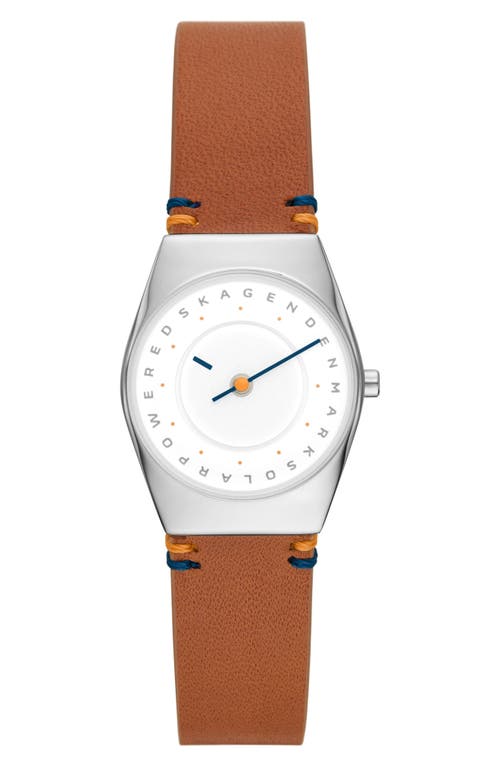 Grenen Lille Solar Powered Leather Strap Watch