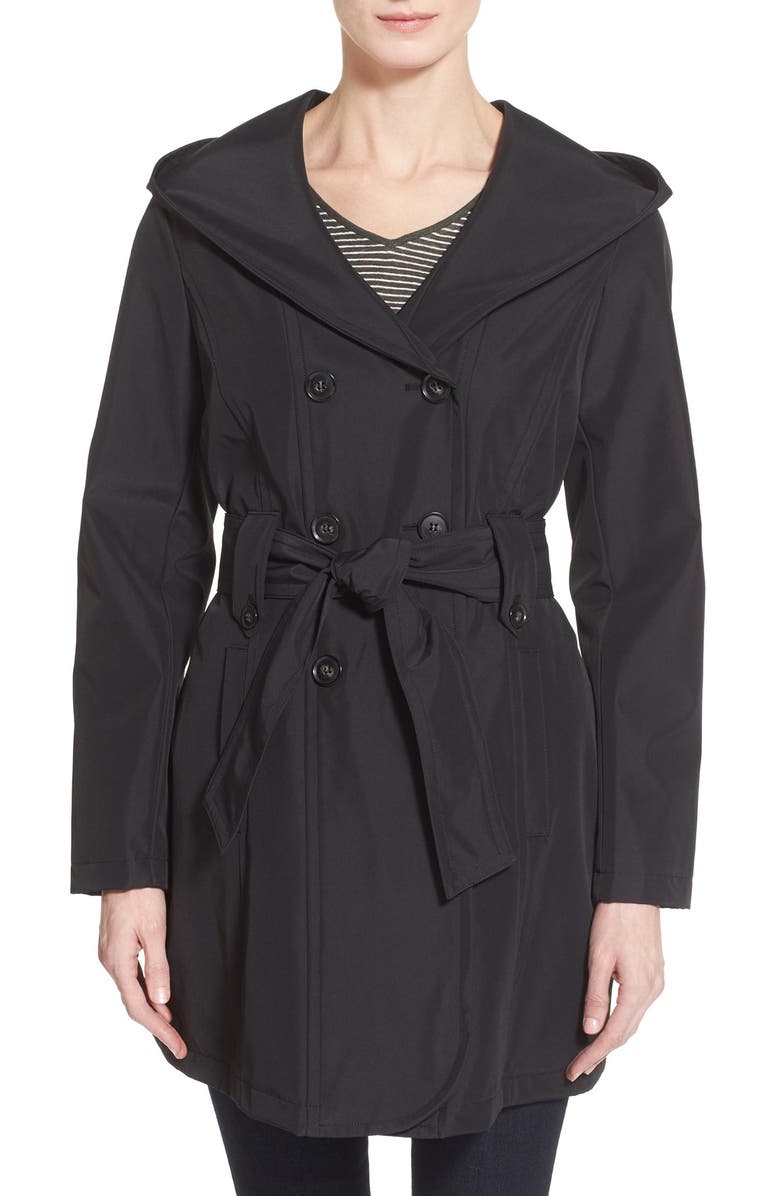 Larry Levine Hooded Trench Coat | Nordstrom