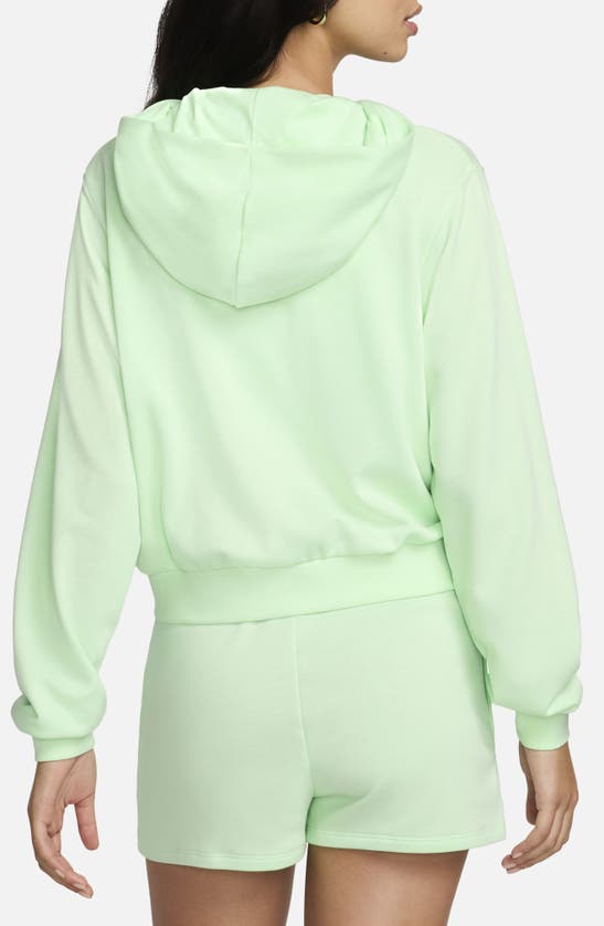 Shop Nike Sportswear Chill French Terry Full Zip Hooded Jacket In Vapor Green/sail