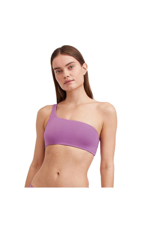 Au Naturel by Gottex Solid Reversible one shoulder bikini swim top Dusk Mauve at Nordstrom,