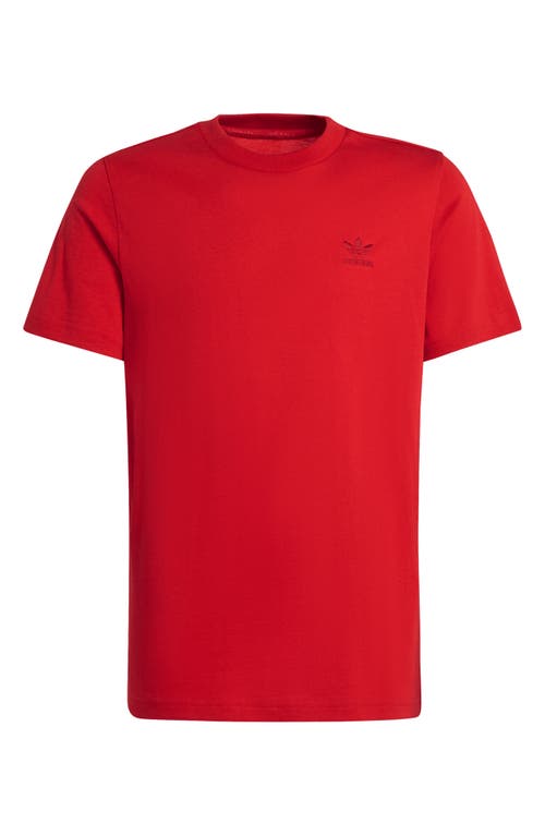 Shop Adidas Originals Kids' Essentials Cotton T-shirt In Better Scarlet