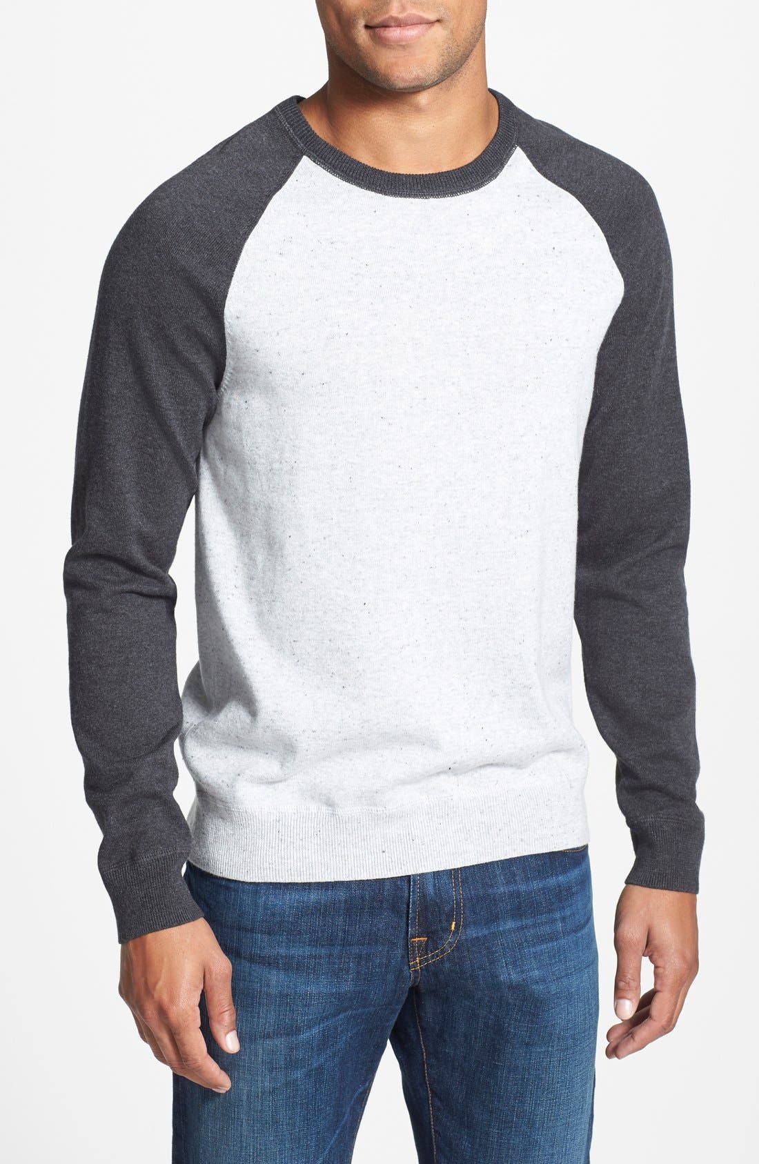 The Rail Baseball Sleeve Sweater Nordstrom