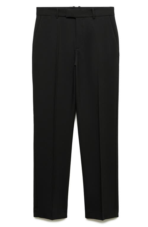 Shop Mango Straight Leg Suit Pants In Black