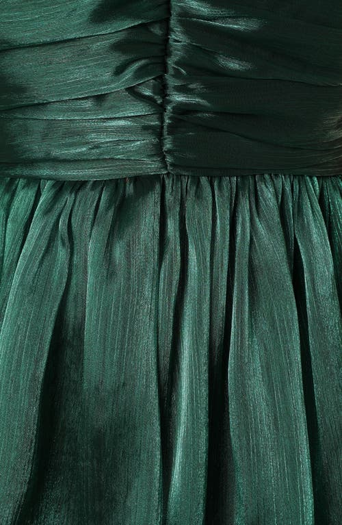 Petal And Pup Petal & Pup Jace Tiered Satin Gown In Green