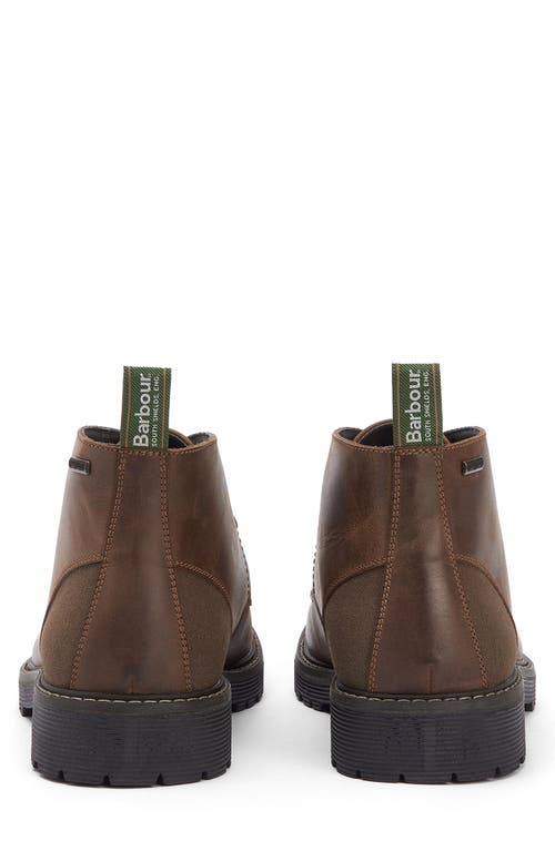 Shop Barbour Maxwell Waterproof Chukka Boot In Teak Brown