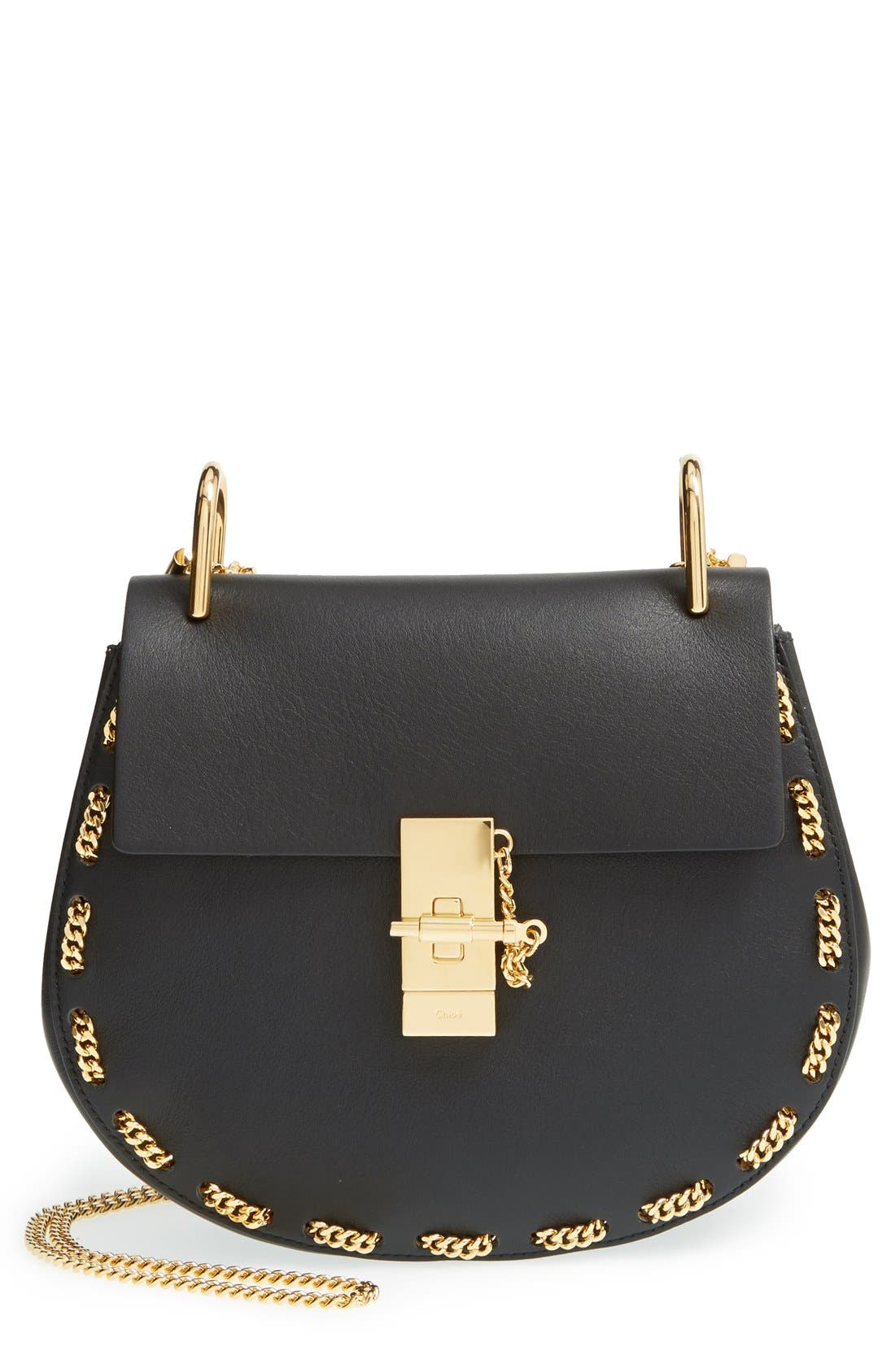 Chloé 'Small Drew' Leather & Chain Link Crossbody Bag Nordstrom