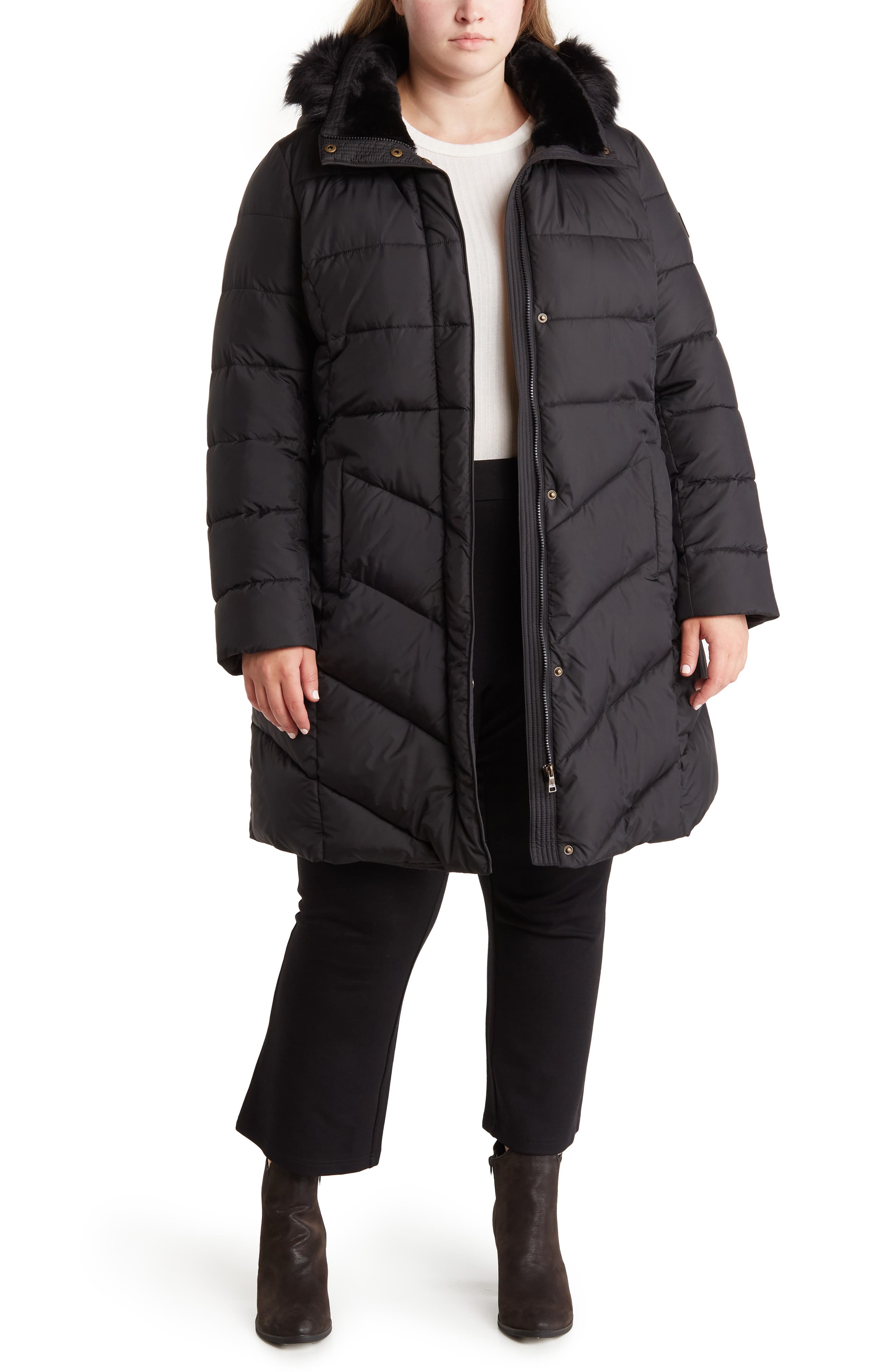 larry levine quilted coat