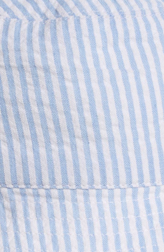 Nordstrom Bucket Hat In White- Blue Airy Stripe