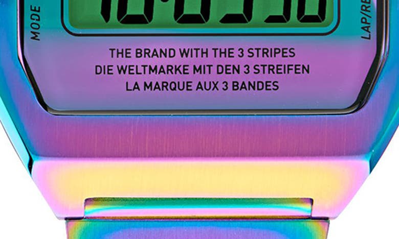 Shop Adidas Originals Ao Street Iridescent Digital Silicone Strap Watch In Other