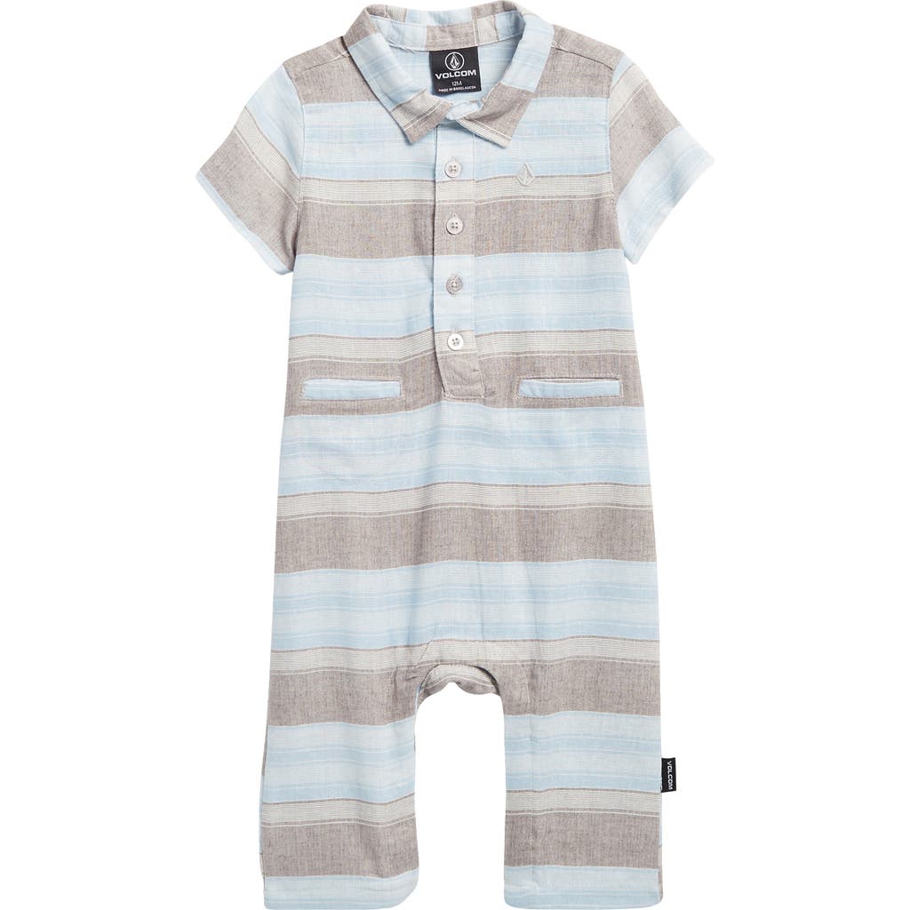 Volcom Stripe Romper In Light Blue