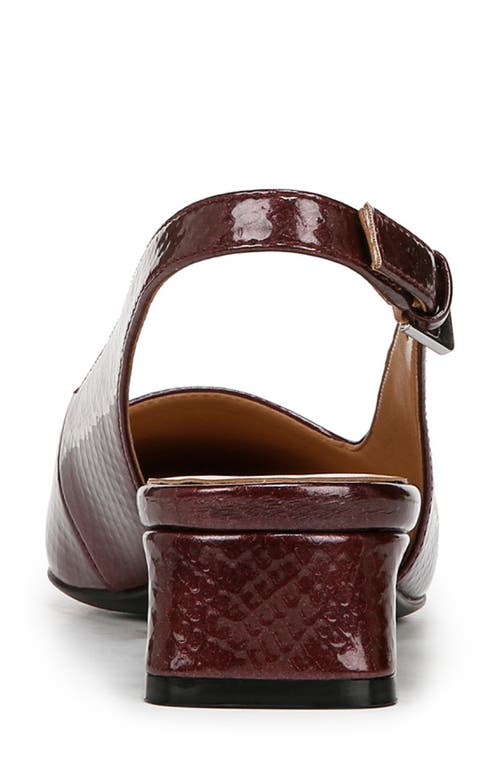 Naturalizer Women's Ginger Snip Toe Dress Slingbacks In Cranberry Faux Leather