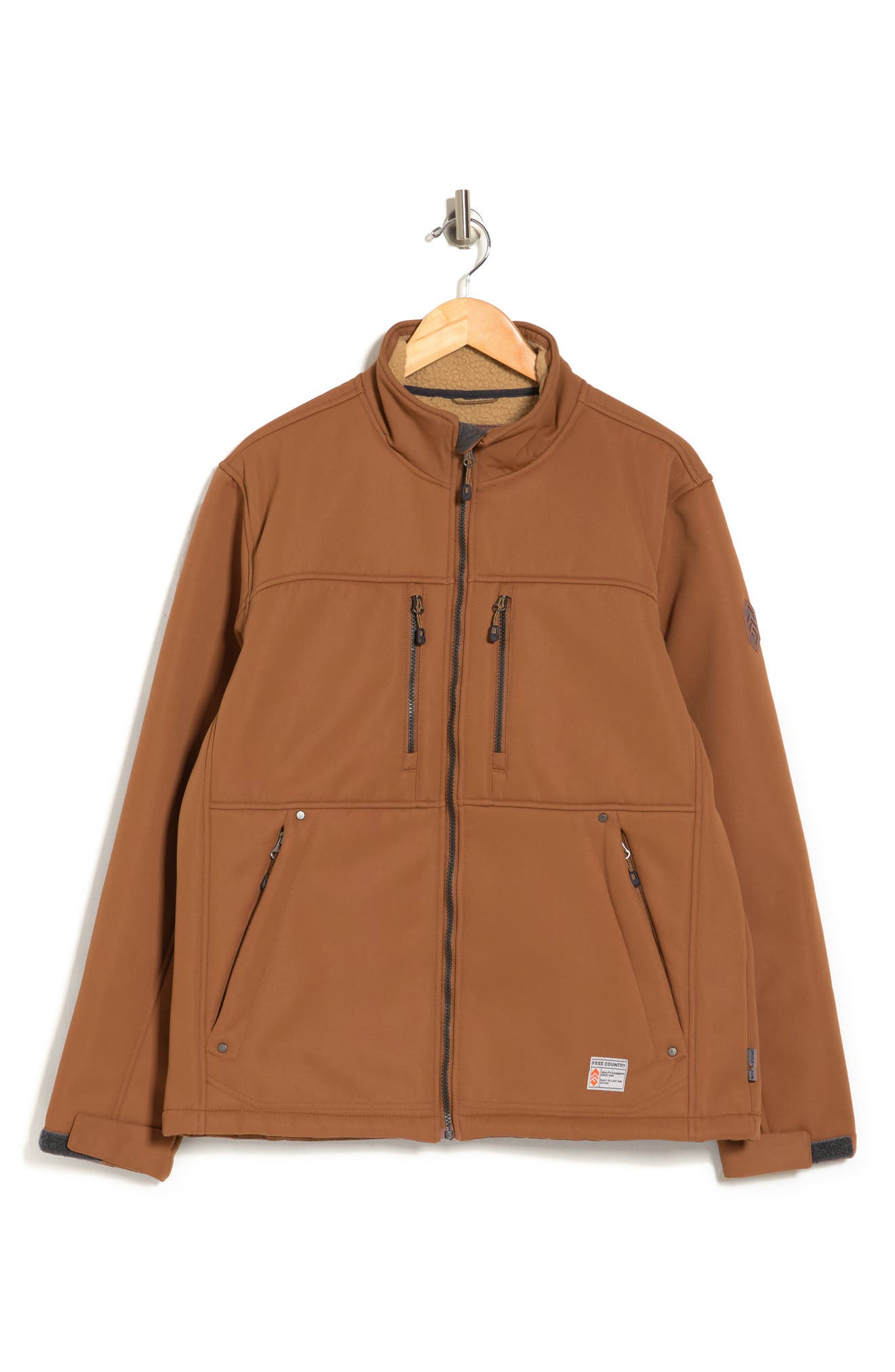 shearling lined canvas jacket