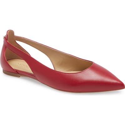 Michael Michael Kors Pointed Toe Flat, Red