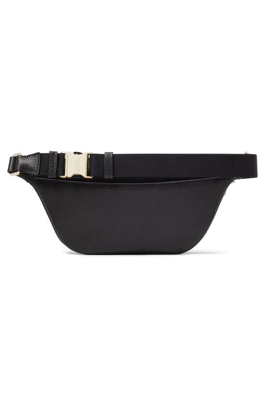 Shop Kate Spade Hudson Pebbled Leather Belt Bag In Black