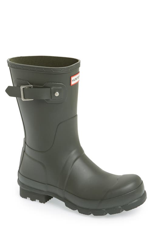 Original Short Waterproof Rain Boot in Dark Olive