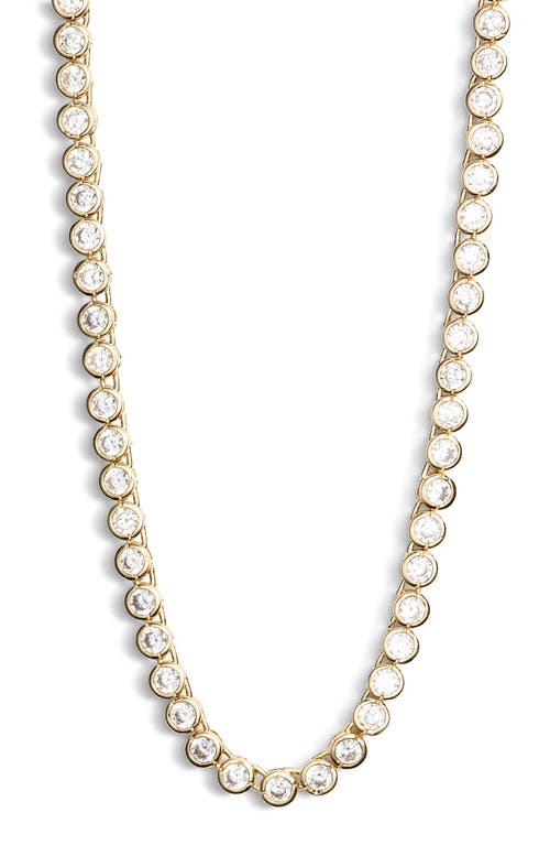Baroness Necklace in Gold/White Cz