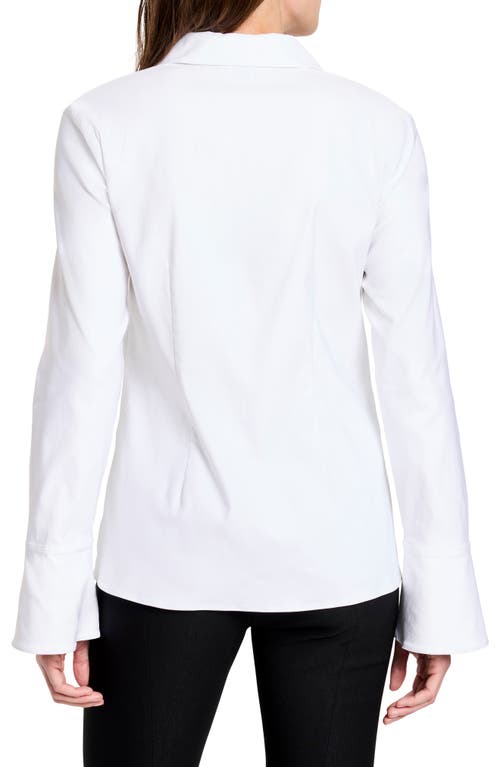 Nic + Zoe Nic+zoe Wonderstretch Twist Front Top In Paper White