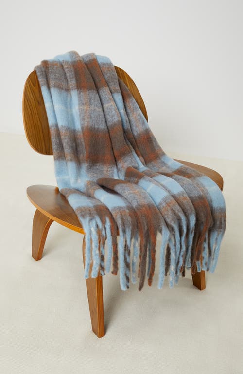 Upwest X Nordstrom Fireside Fleece Throw Blanket In Blue Plaid