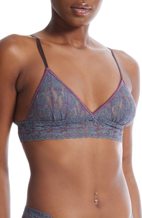 Hanky Panky Padded Lace Bralette in Academy Check