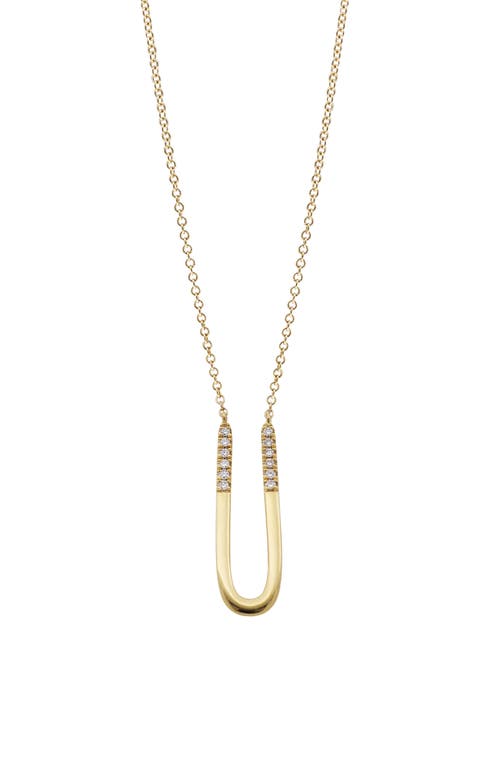 Bony Levy Diamond Initial Pendant Necklace in Gold-U at Nordstrom