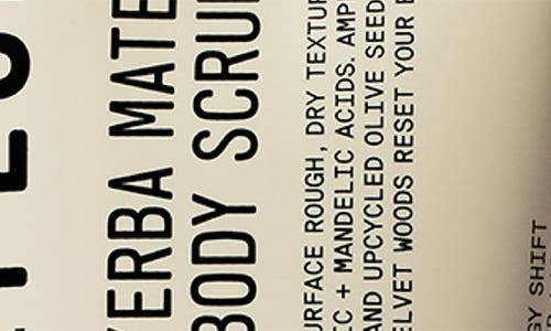 Youth To The People 10% Aha + Yerba Mate Smoothing Energy Body Scrub With Upcycled Olive Seed Powder In No Color