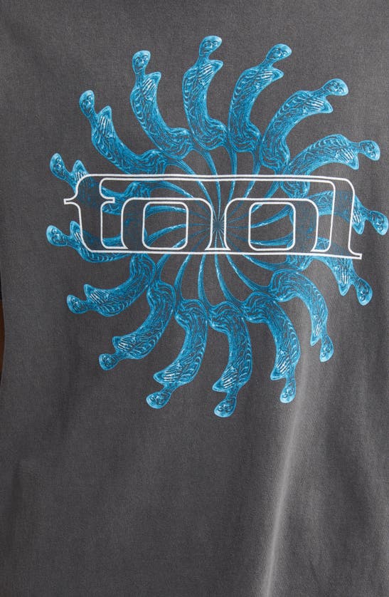 Shop Merch Traffic Tool Blue Swirl Cotton Graphic T-shirt In Black Pigment Wash