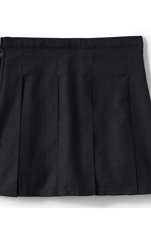 LANDS' END LANDS' END SCHOOL UNIFORM GIRLS SOLID BOX PLEAT SKIRT TOP OF KNEE