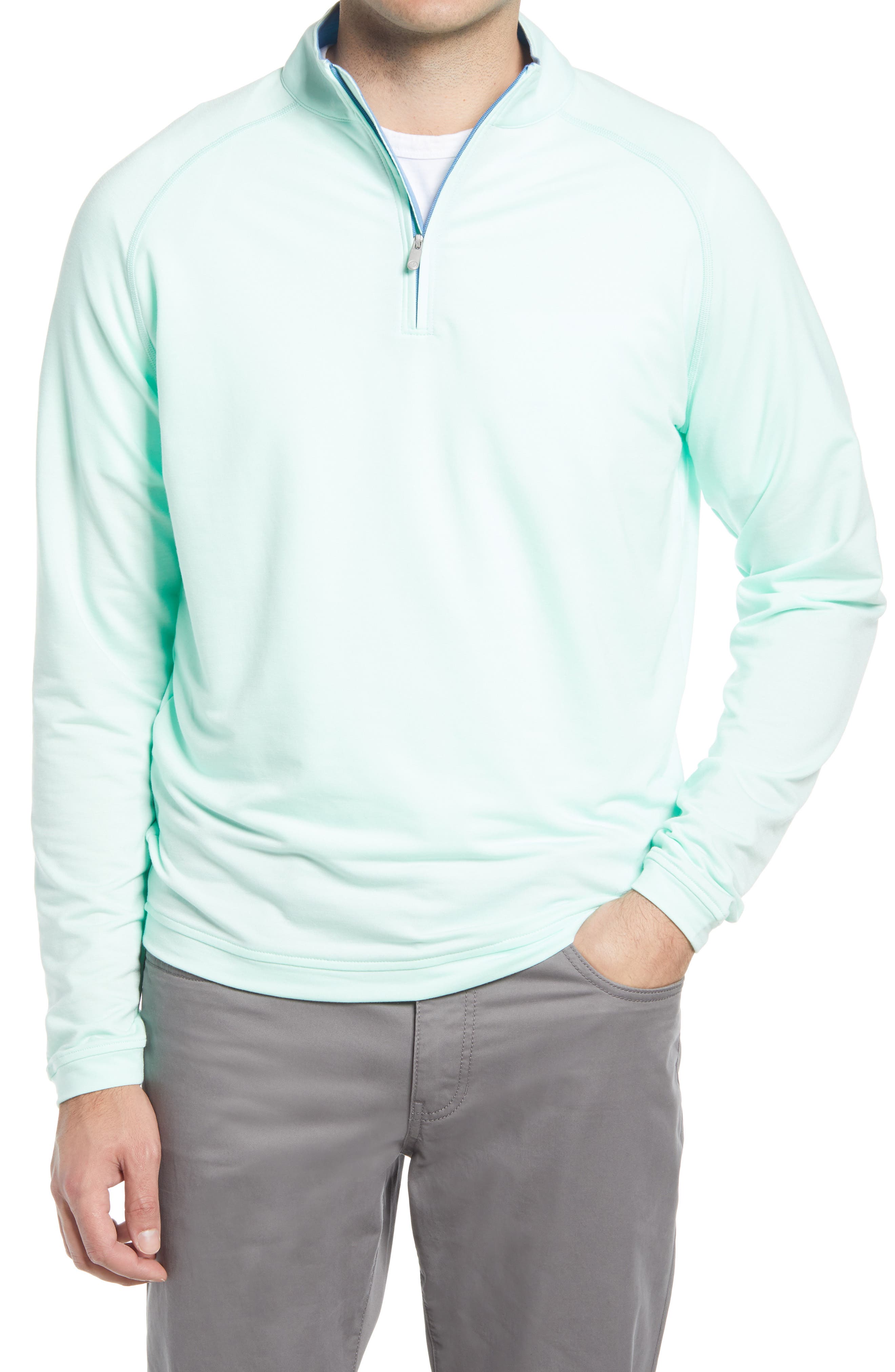 Essentials Mens Long-Sleeve Soft Touch Quarter-Zip Sweater