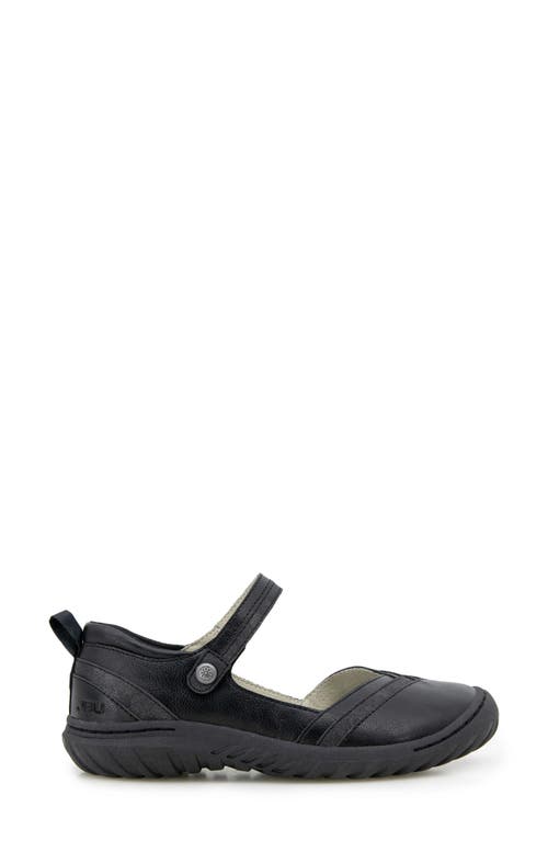 Jbu Raven Mary Jane Flat In Black/shimmer