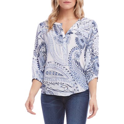 Karen Kane Blouson Sleeve Top, Blue