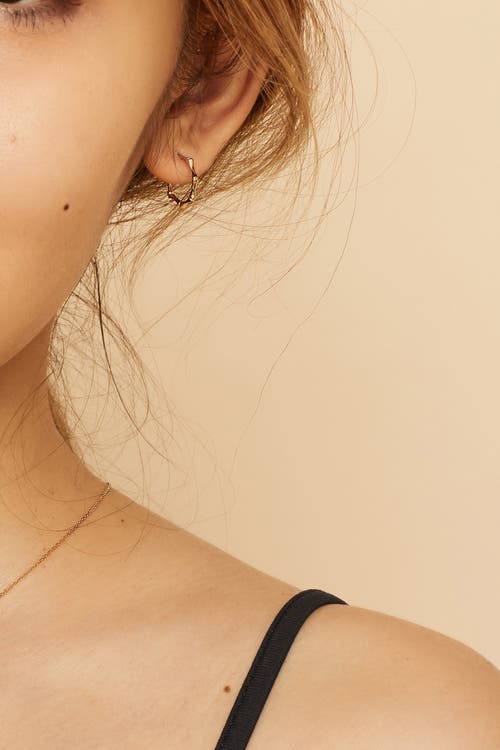 Oradina Amalfi Mini Hoops In Yellow Gold
