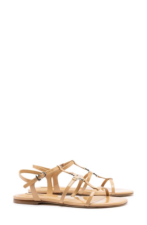 Larroudé Hana Strappy Sandal in Tan