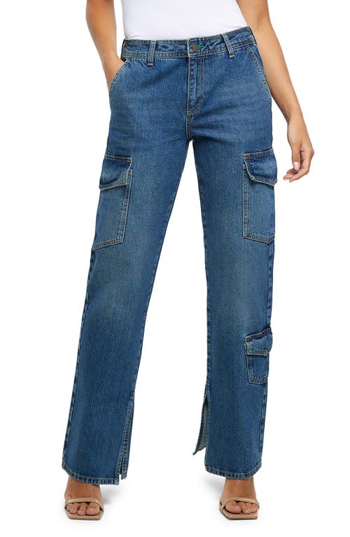 Mason Wide Leg Cargo Jeans in Denim