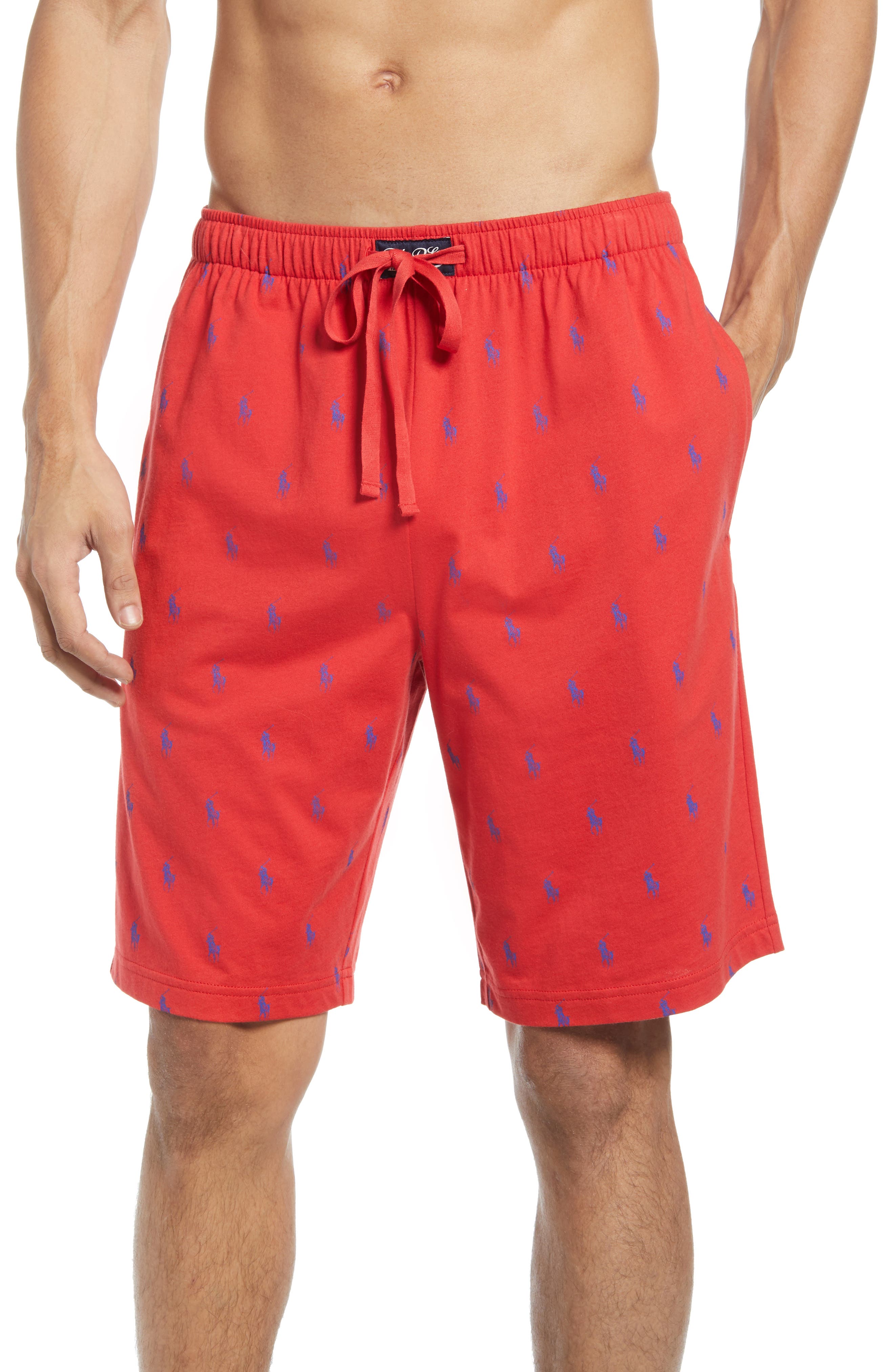 red polo pajama shorts