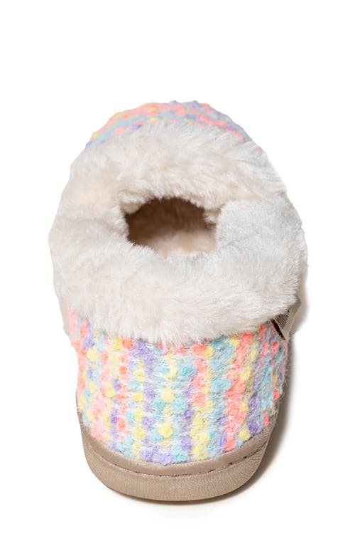 Minnetonka Kids' Daina Faux Fur Lined Slipper In Pink Multi